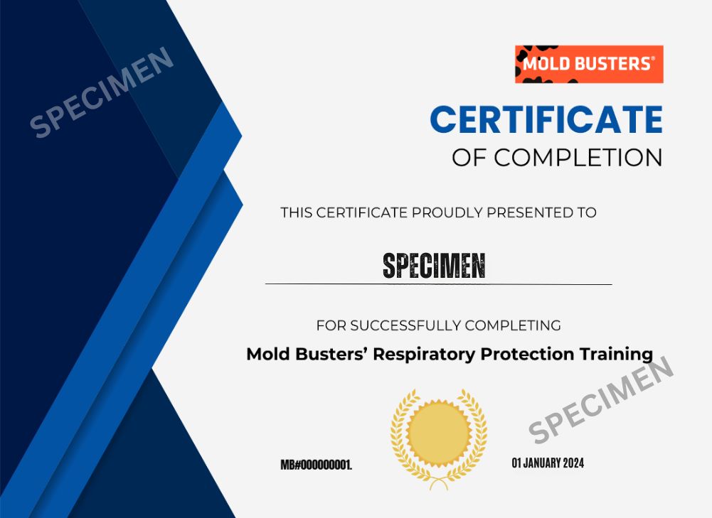 Certificate of Completion - Respiratory Protection Training